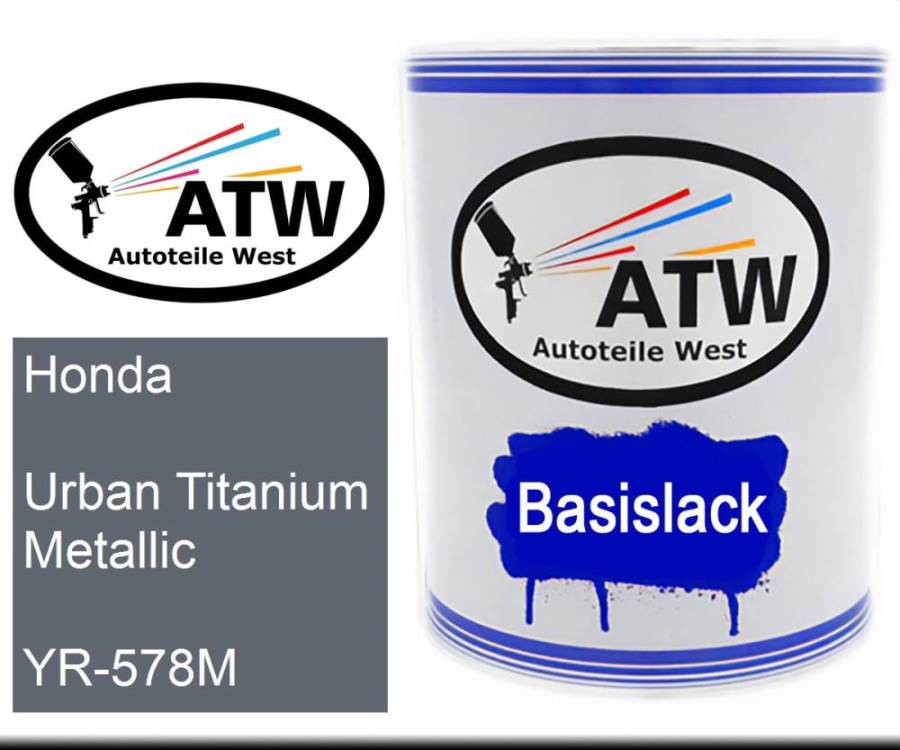Honda, Urban Titanium Metallic, YR-578M: 1L Lackdose, von ATW Autoteile West.
